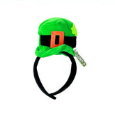 Hair Band st Paddy Hat on, green leprechaun hat headband for festive celebrations.